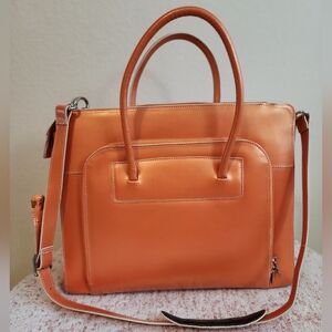 McKlein Leather Briefcase Orange